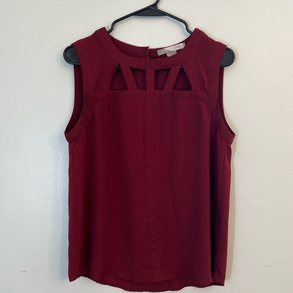 Forever 21 Burgundy Sleeveless Blouse
